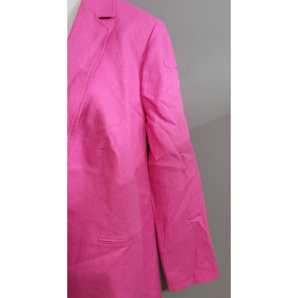 NWT Talbots Pink Linen Blazer - Picture 5 of 8